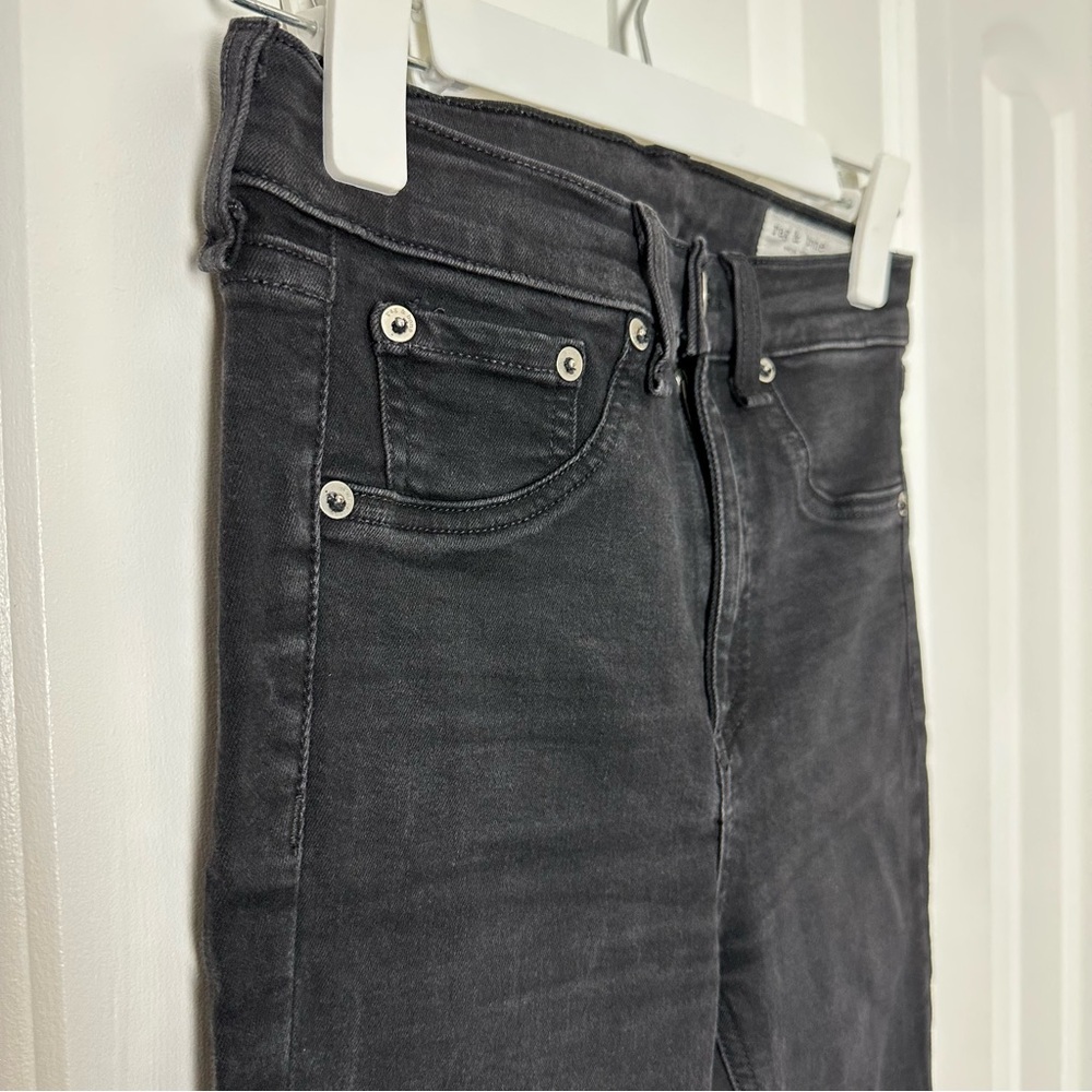 Rag & Bone High Rise Ankle Skinny Black Jeans EUC